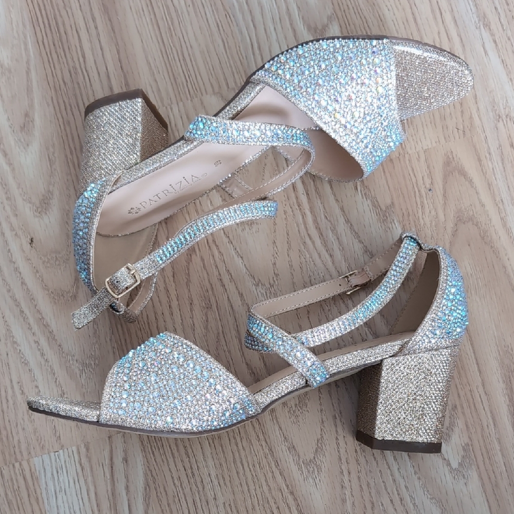 Patrizia Delamore Strappy Rhinestone Heels